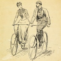 ★ 18 Vintage Bicycle and Cyclist Illustrations
